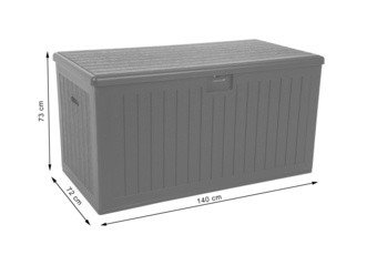 Skrzynia ogrodowa wzmocniona Gotland 567 l Brown