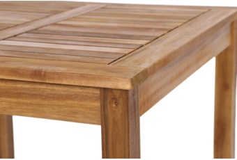 Meble ogrodowe drewniane Akacja Square 80 cm 4+1