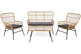 Meble ogrodowe technorattanowe Werona Beige / Grey