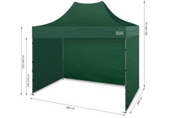 Namiot handlowy 300 x 200 cm zielony