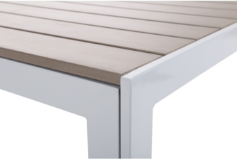 Meble ogrodowe aluminiowe Ibiza 180 cm Silver / Taupe 8+1