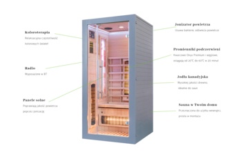 Sauna infrared Nordum Solea 1-osobowa szara