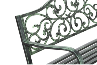 Ławka ogrodowa metalowa Bloom Green