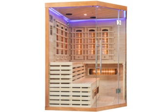 Sauna infrared narożna Nordum Solea 3-osobowa Smart brązowa
