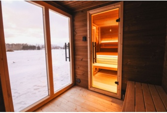 Sauna fińska zewnętrzna Leil® Saunas Patio L 5-osobowa