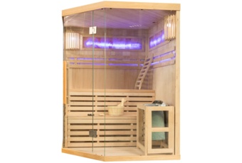 Sauna fińska narożna Nordum Solea 3-osobowa naturalna