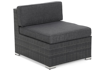 Narożnik modułowy z technorattanu Kansas Maxi Grey / Grey Melange