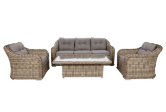 Meble ogrodowe technorattanowe Foggia Flex Beige / Beige Melange