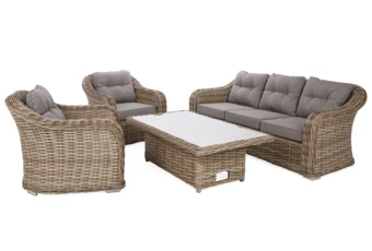 Meble ogrodowe technorattanowe Foggia Flex Beige / Beige Melange