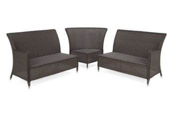 Narożny zestaw mebli ogrodowych Termoli Cloudy Grey / Light Grey