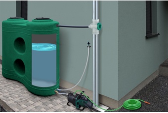 Zbiornik na deszczówkę MPI Rimini 1000 l zielony