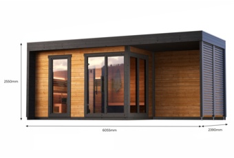 Sauna fińska zewnętrzna Leil® Saunas Patio L Plus 5-osobowa