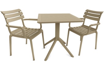 Meble ogrodowe Siesta Paris Sky 70 Taupe 2+1