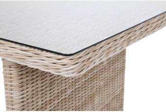 Narożny zestaw mebli ogrodowych prawy Alicante Beige / Beige Melange