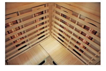 Sauna infrared narożna DH2C Grey z koloroterapią