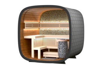 Sauna fińska zewnętrzna Leil® Saunas Round Cube Mini 2.0 4-osobowa