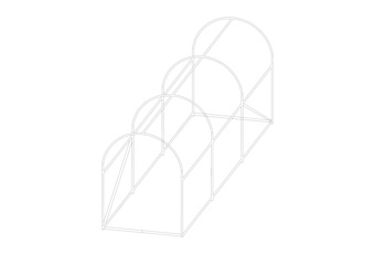 Tunel foliowy 200 x 300 cm (6 m²) stelaż + folia niebieska