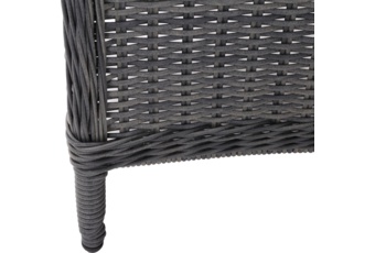 Meble ogrodowe technorattanowe Bristol 180 cm Grey / Grey Melange 6+1