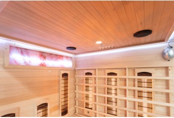 Sauna infrared narożna EP4CRS Grey z panelami solnymi