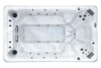 Basen ogrodowy z przeciwprądem i hydromasażem Aquess Flow 390 x 235 cm