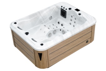 Wanna ogrodowa z hydromasażem Aquess Nevara 2752 3-osobowa Brown