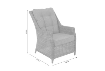 Narożny zestaw mebli ogrodowych lewy Alicante Grey / Grey Melange z pufami