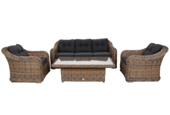 Meble ogrodowe technorattanowe Foggia Flex Ginger Melange / Dark Grey