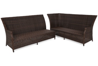 Narożnik technorattanowy prawy Alicante Brown Mat / Brown Melange
