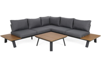 Narożnik ogrodowy aluminiowy Monako Dark Grey / Grey