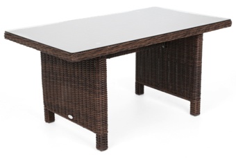 Narożny zestaw mebli ogrodowych lewy Alicante Brown Mat / Brown Melange