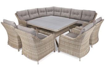 Narożne meble ogrodowe technorattanowe Windsor Beige / Beige Melange