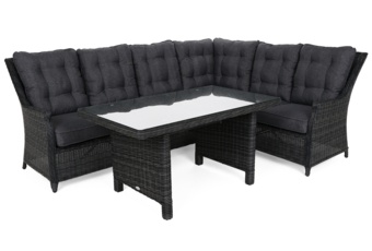 Narożnik technorattanowy prawy Alicante Grey / Grey Melange