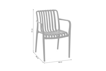 Krzesło ogrodowe Lomi Grey