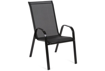 Meble ogrodowe metalowe Sevilla 145 cm Black / Black 6+1