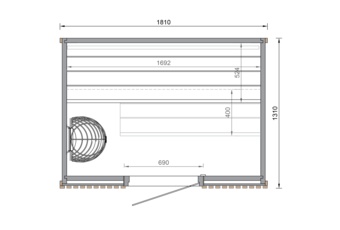 Sauna fińska Leil® Saunas Como 3-osobowa