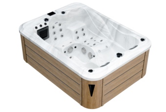 Wanna ogrodowa z hydromasażem Aquess Nevara 2752 3-osobowa Brown