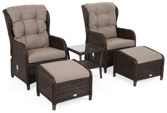 Meble ogrodowe technorattanowe Sofia Brown Mat / Brown Melange