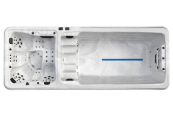 Basen ogrodowy z przeciwprądem i hydromasażem Aquess Wave 590 x 225 cm