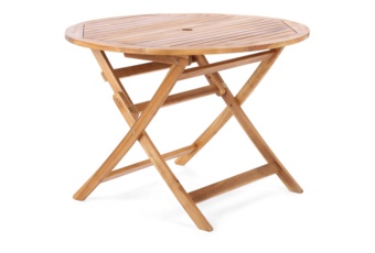 Meble ogrodowe drewniane Akacja Round Cross 4+1