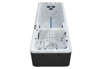 Basen ogrodowy z przeciwprądem i hydromasażem Aquess Wave 590 x 225 cm