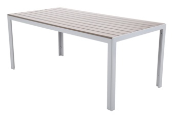 Meble ogrodowe aluminiowe Ibiza 180 cm Silver / Taupe 8+1