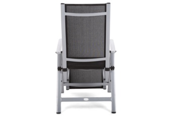 Zestaw krzeseł ogrodowych aluminiowych Ibiza Relax Silver / Black