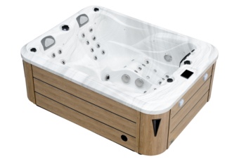 Wanna ogrodowa z hydromasażem Aquess Nevara 2752 3-osobowa Brown