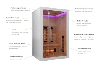 Sauna infrared Nordum Basic 2-osobowa biała