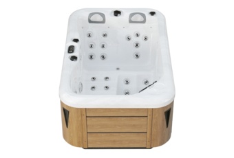 Wanna ogrodowa z hydromasażem Aquess Zenya 1201 3-osobowa Brown