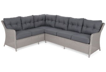 Narożny zestaw mebli ogrodowych lewy California White / Grey