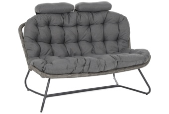Meble ogrodowe technorattanowe Palermo Round Grey / Grey
