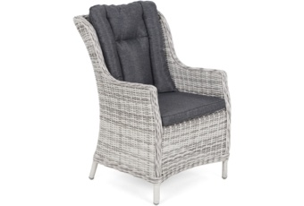 Meble ogrodowe technorattanowe Bristol Round Elegant 150 cm Light Grey / Grey Melange 6+1