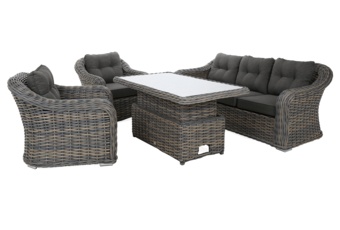 Meble ogrodowe technorattanowe Foggia Flex Silk Grey / Grey Melange