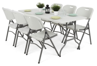 Zestaw mebli cateringowych 180 cm 6+1 